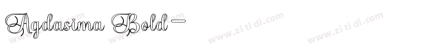 Agdasima Bold字体转换